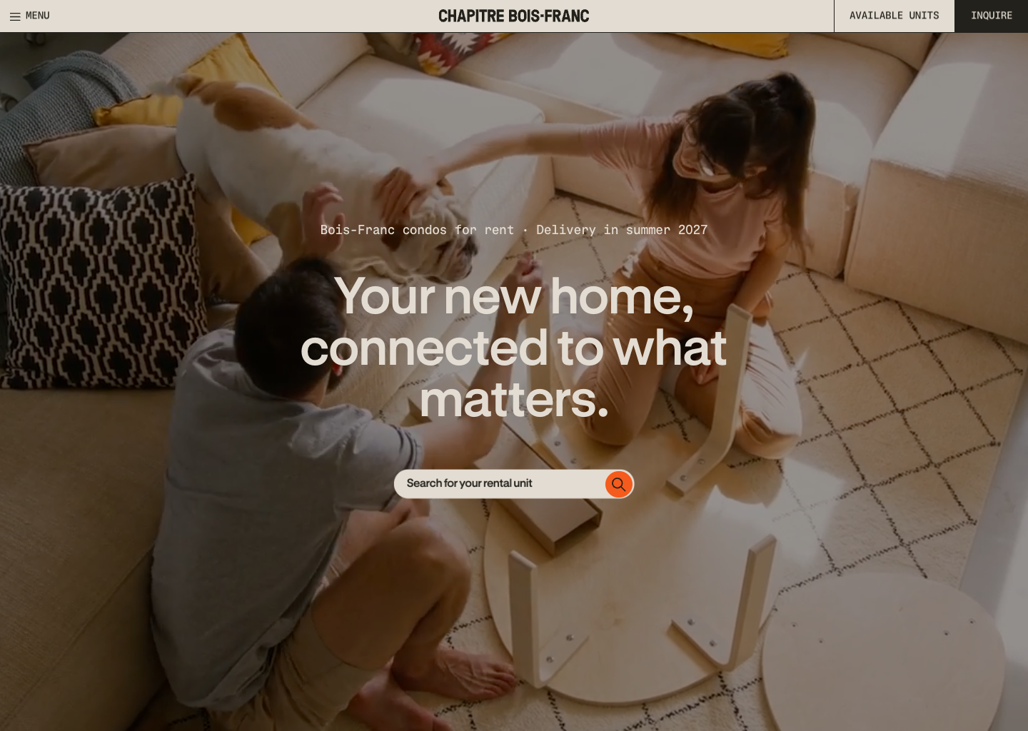Chapitre Résidentiel — website design on Landdding