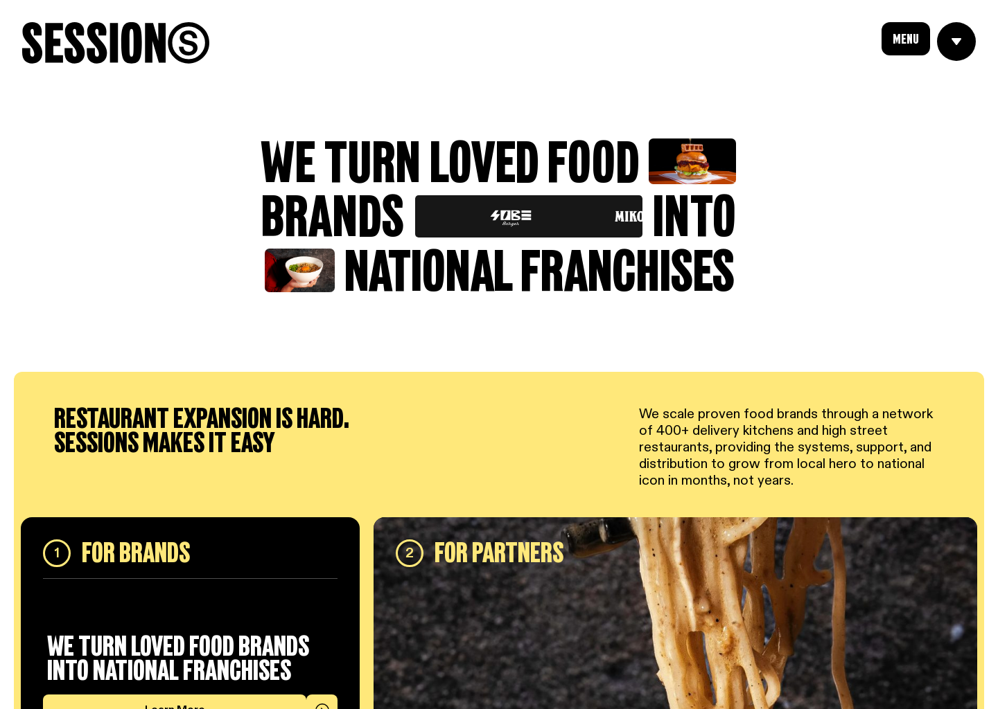 Sessions — website design on Landdding
