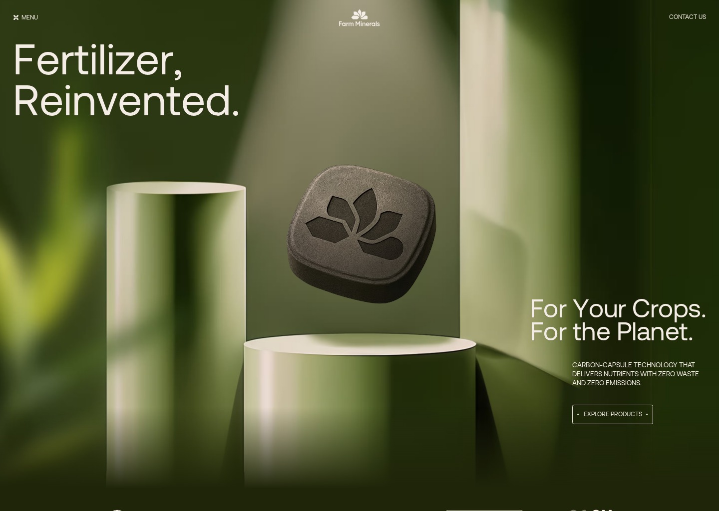 Farm Minerals | Highly Efficient Fertilizers & Feed Additives — website design on Landdding