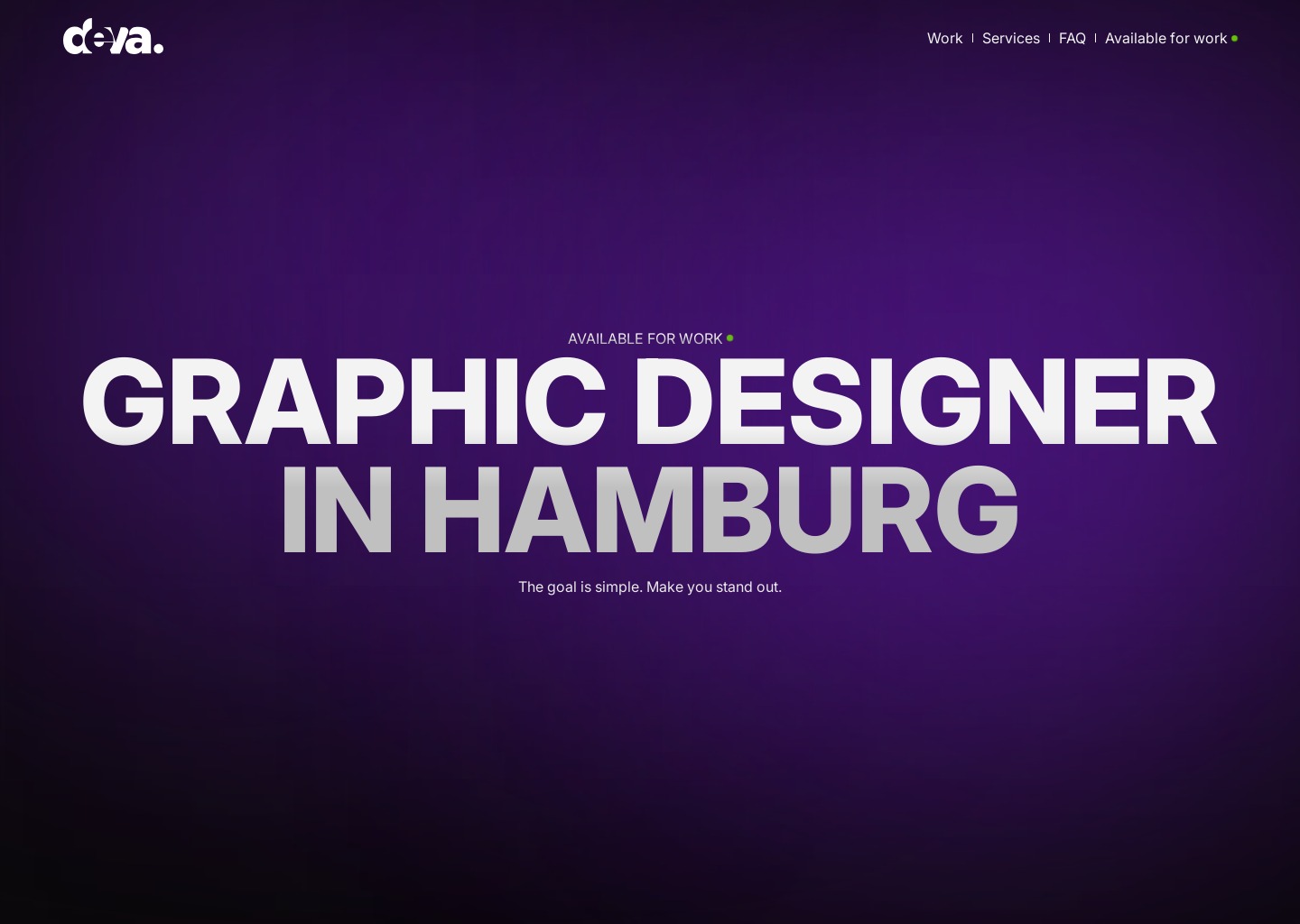 Freelance Graphic Designer in Hamburg | Devaapx — website design on Landdding