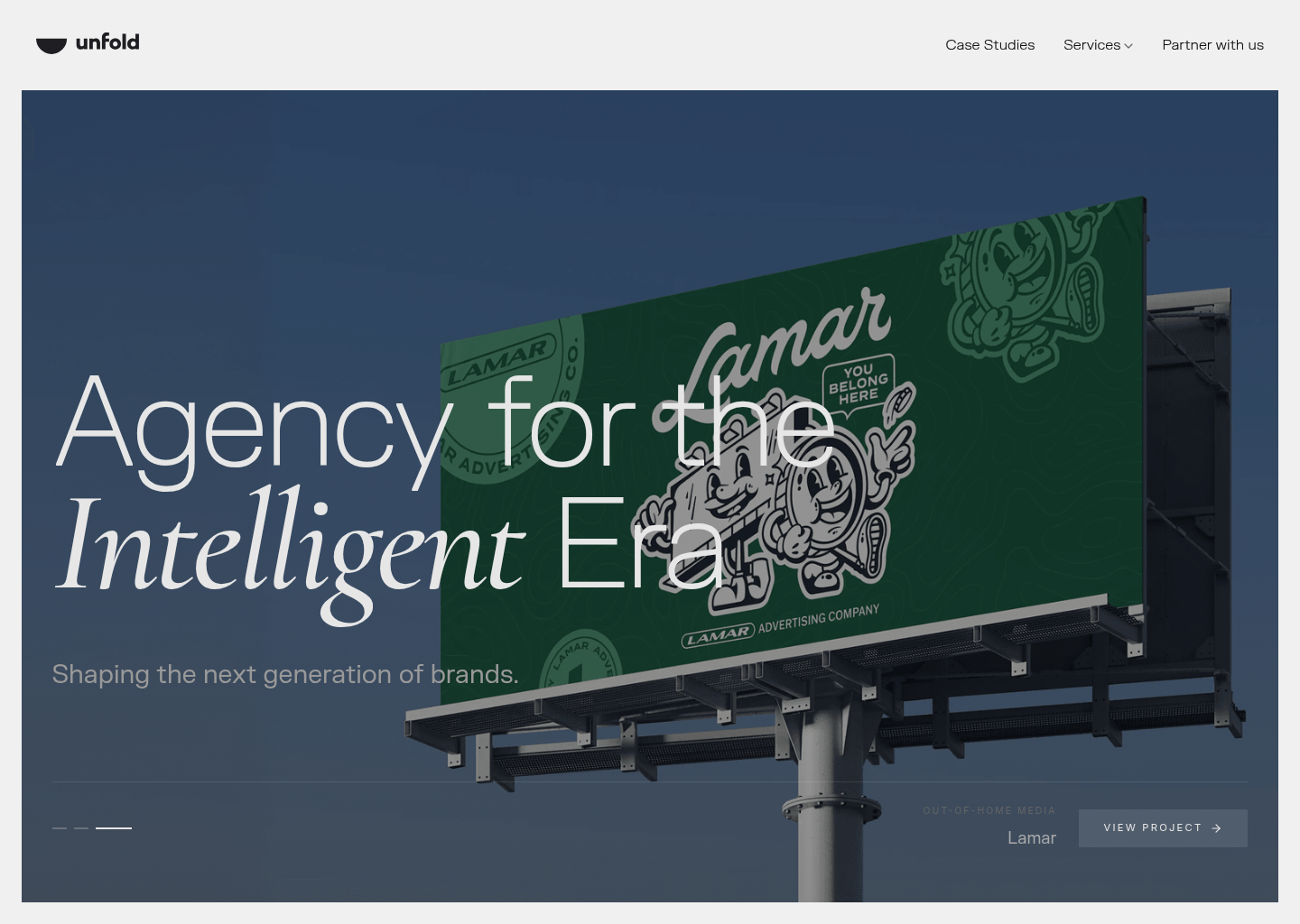 Unfold — website design on Landdding