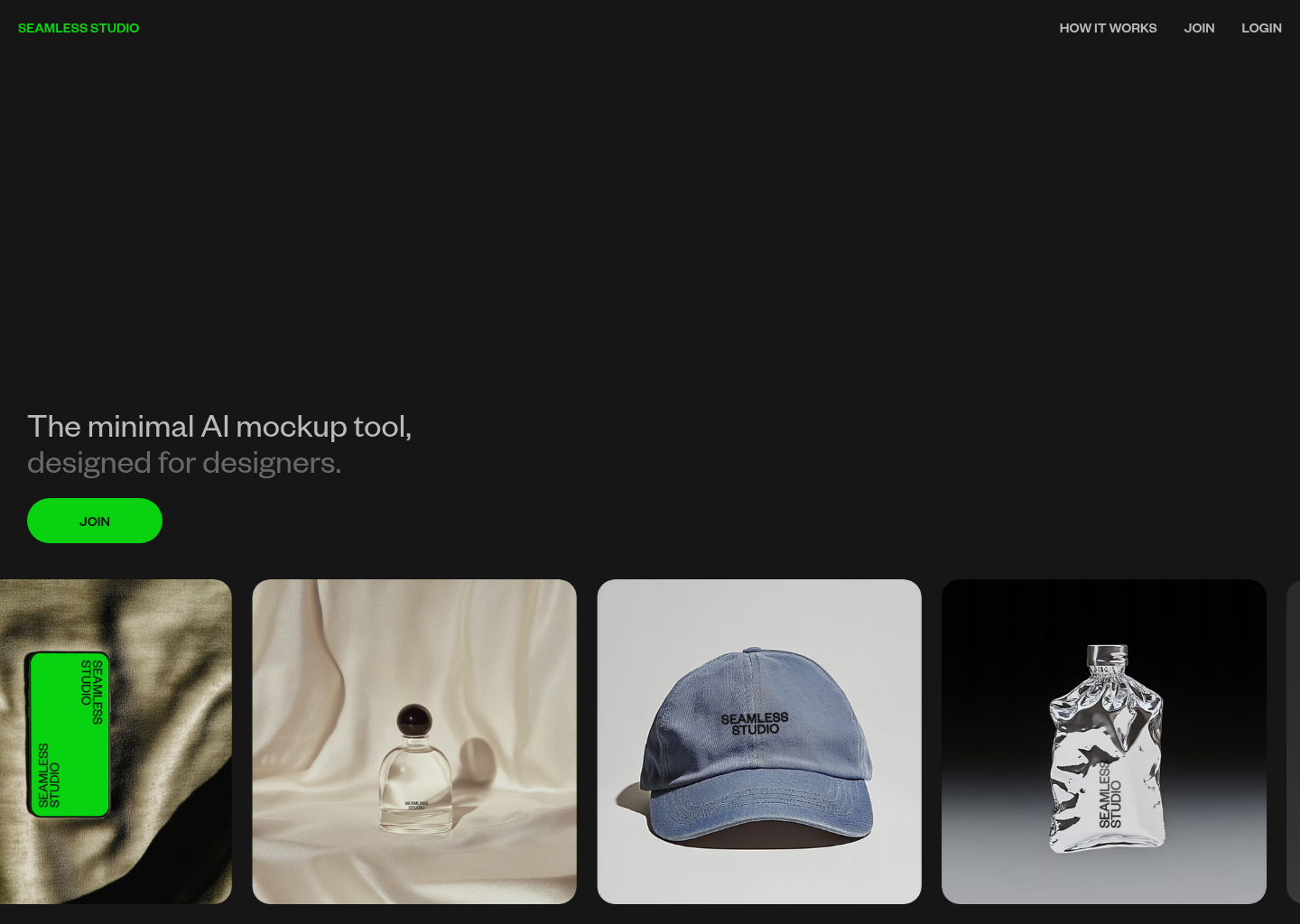 Seamless Studio — website design on Landdding