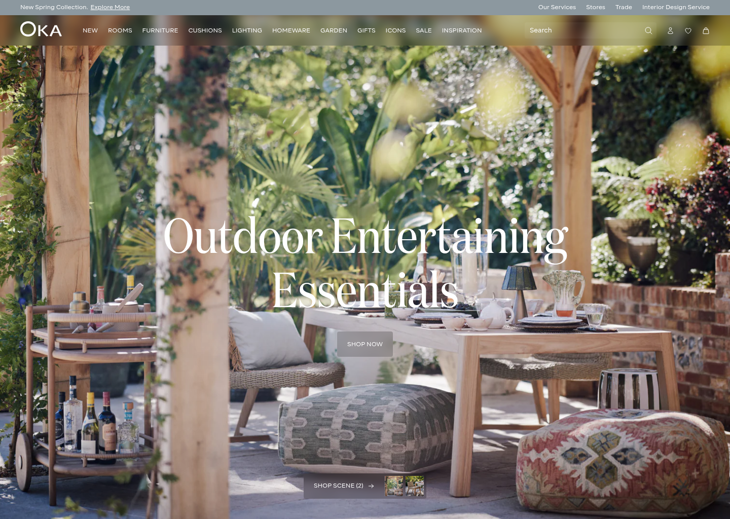 Luxury Furniture & Accessories - Give Your Home A Tale To Tell | Oka– OKA — website design on Landdding