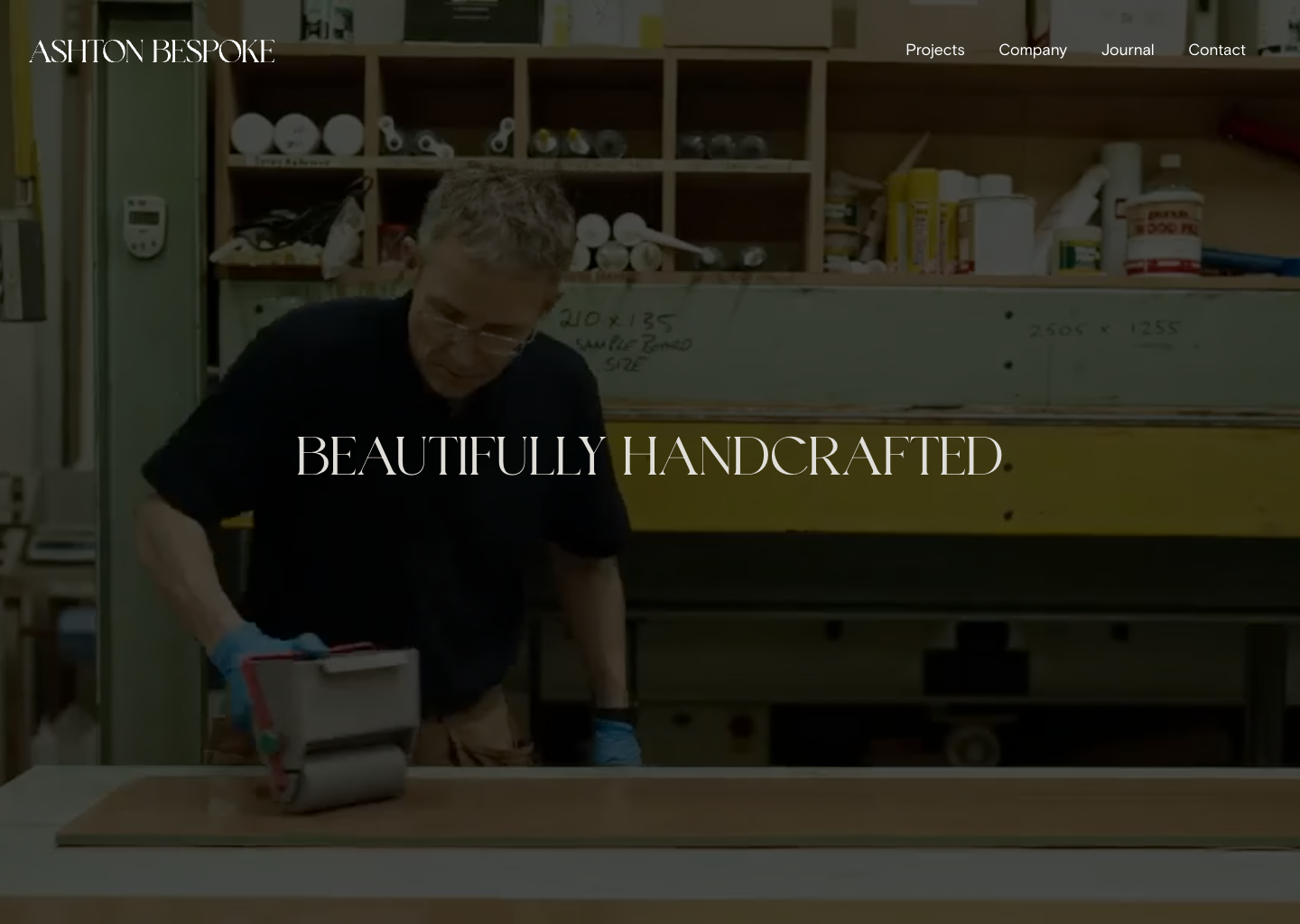 Ashton Bespoke | Handcrafted Joinery & Furniture — website design on Landdding
