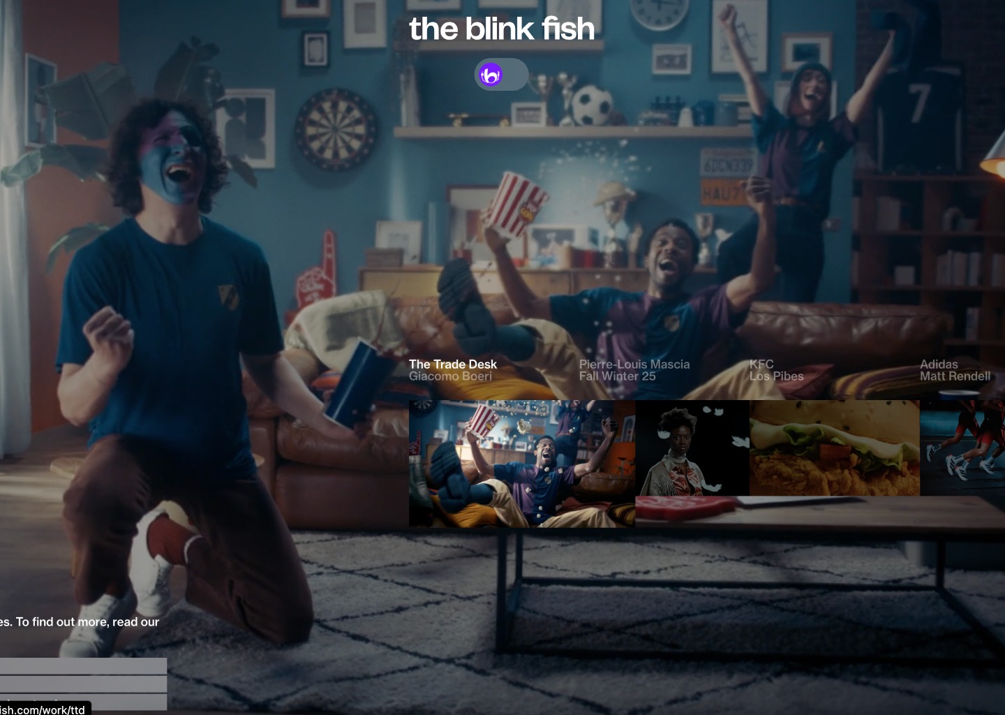 The Blink Fish — website design on Landdding