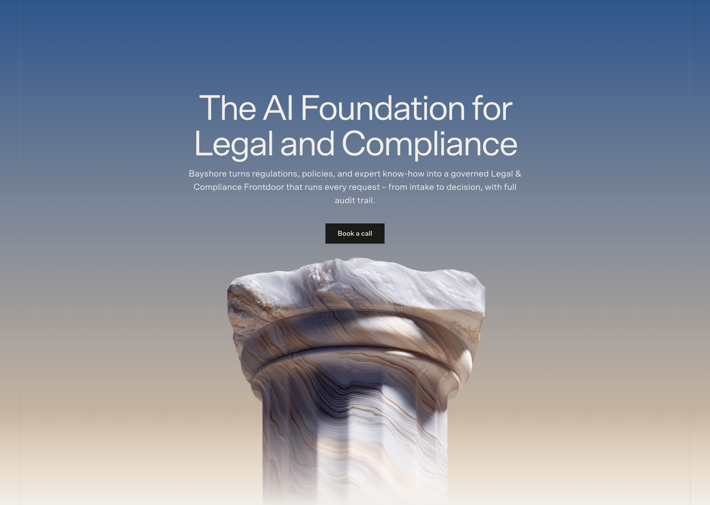 AI Front Door for Legal & Compliance | Bayshore — website design on Landdding