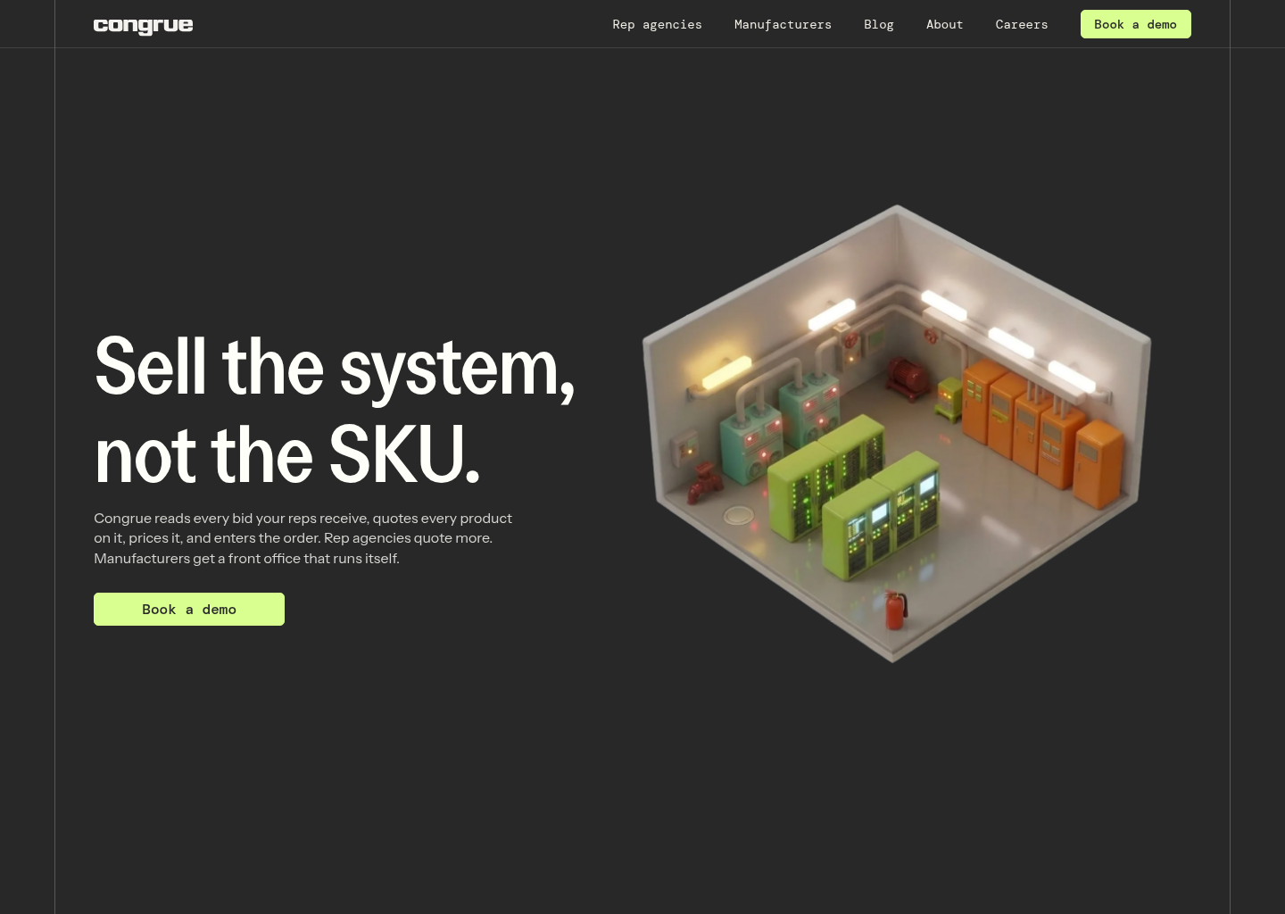 Congrue — website design on Landdding