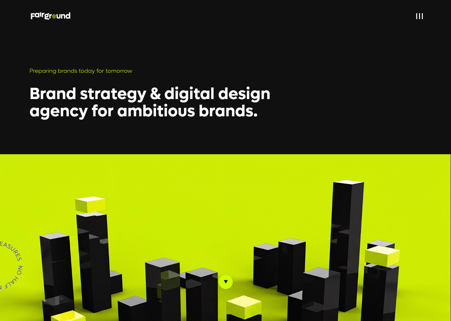Fairground Studio — website design on Landdding