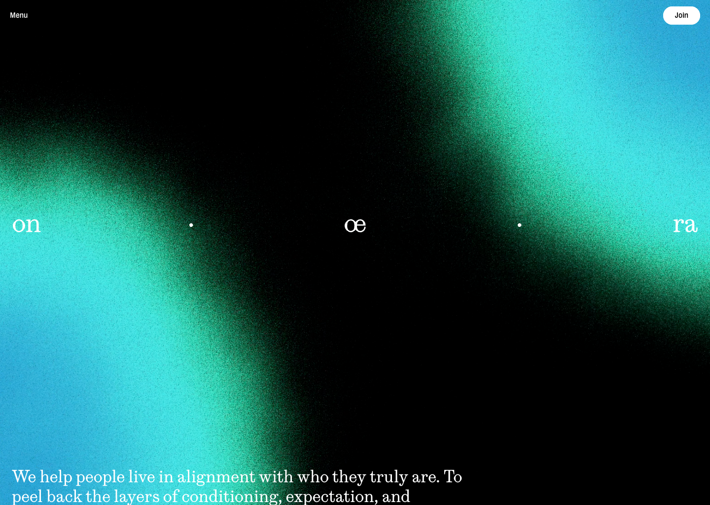 ONOERA · Return to yourself · Live from your truth — website design on Landdding