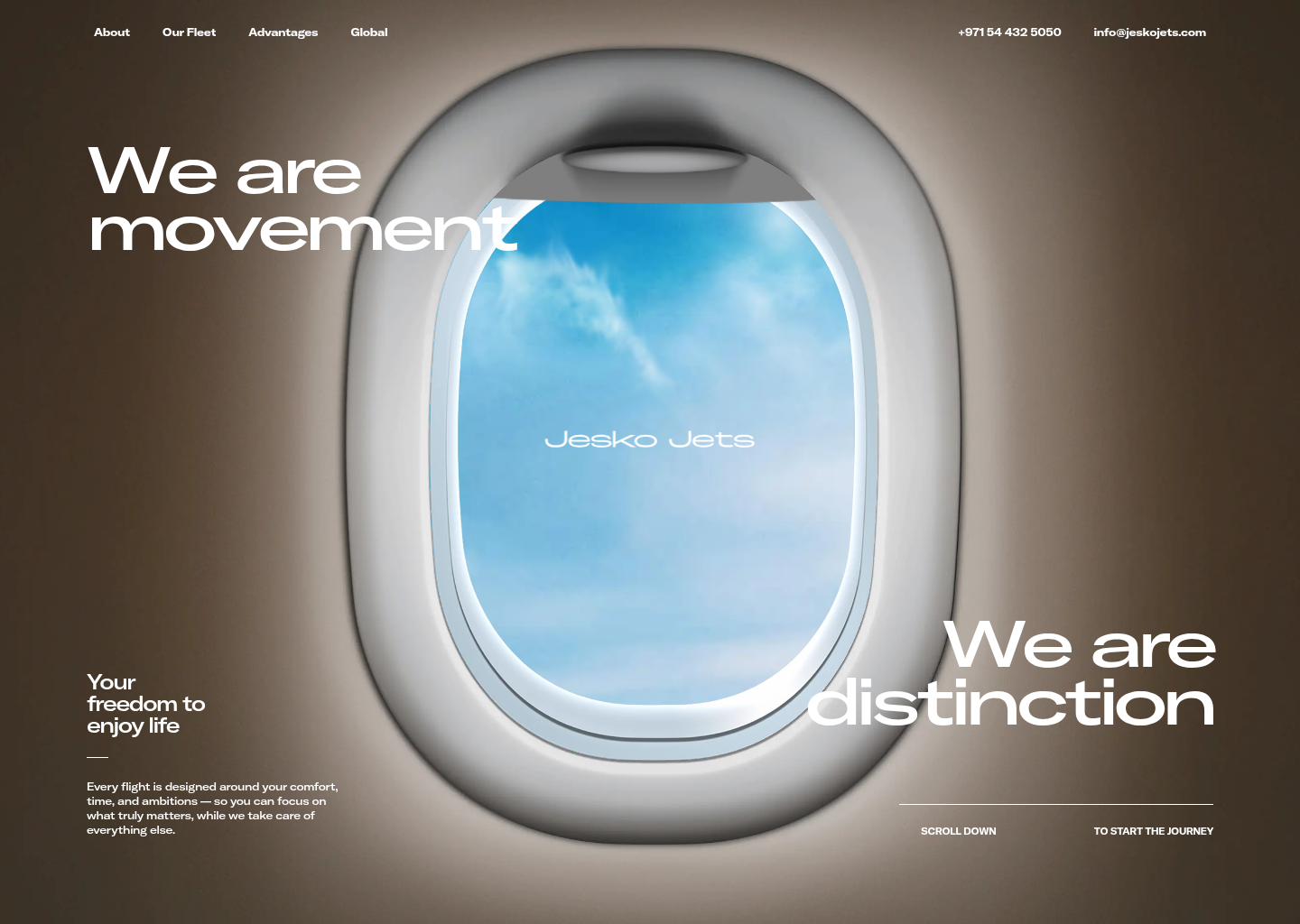 Jesko Jets — website design on Landdding