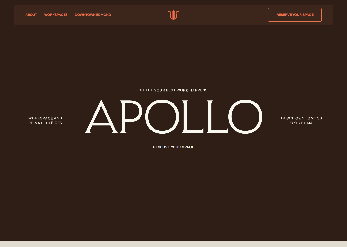 Apollo - Workspace and Private Offices - Edmond, OK — website design on Landdding