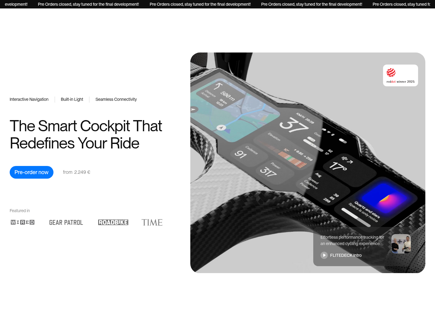 FLITE — website design on Landdding