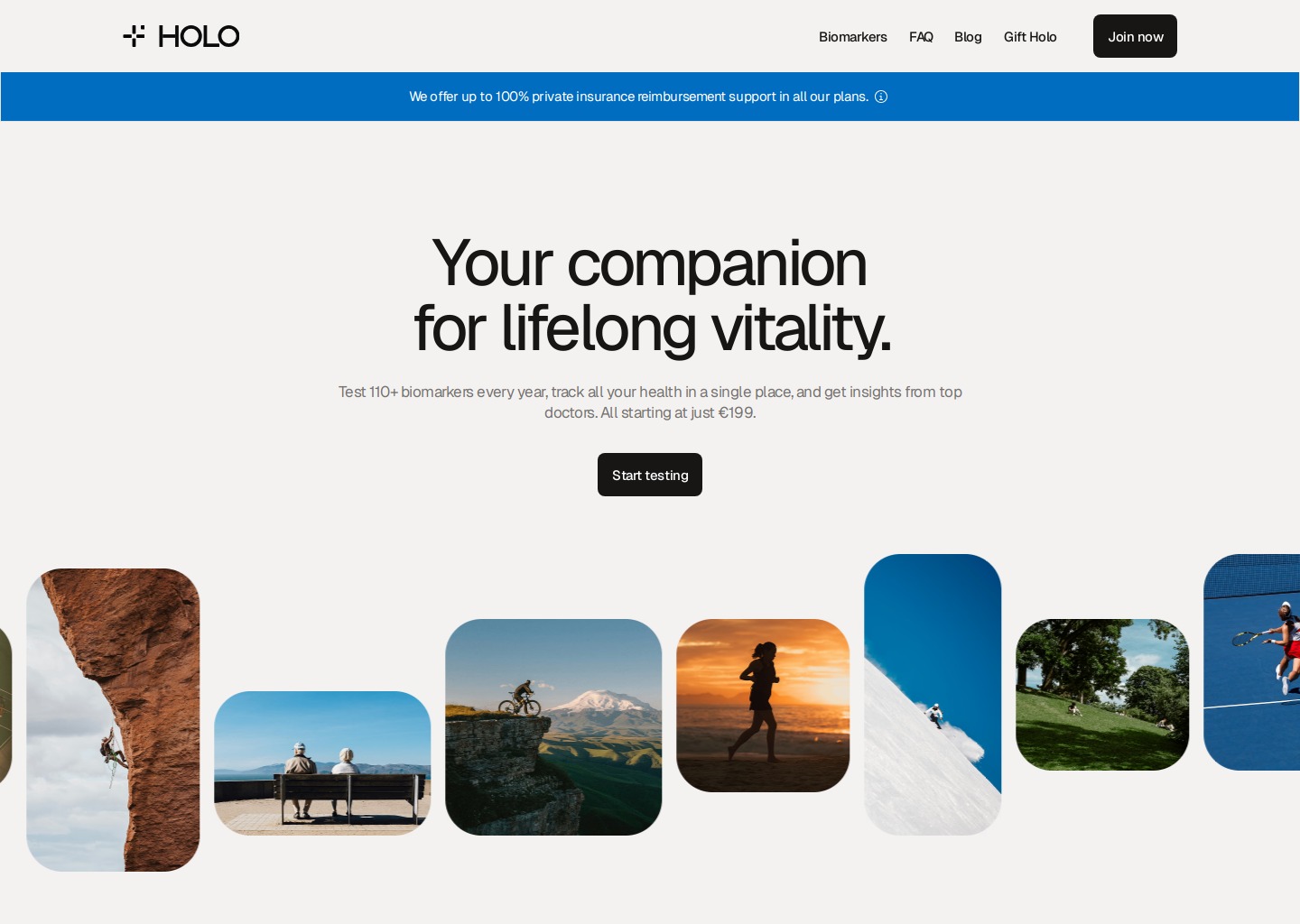 Holo – Your companion for lifelong vitality. — website design on Landdding