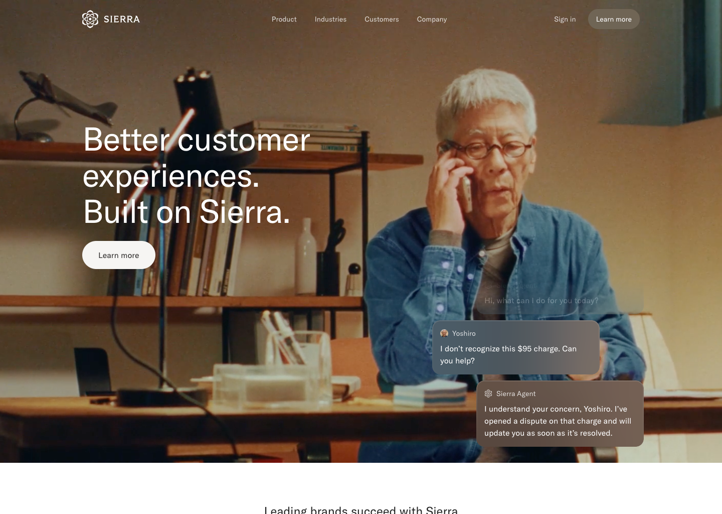 Sierra | Better customer experiences | Sierra — website design on Landdding