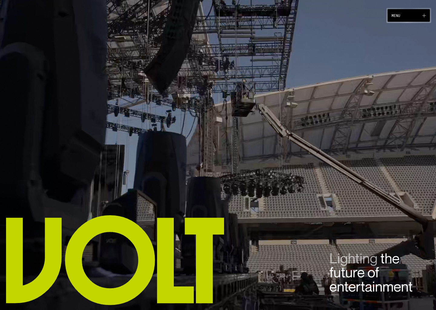Volt - Lighting the Future of Entertainment — website design on Landdding