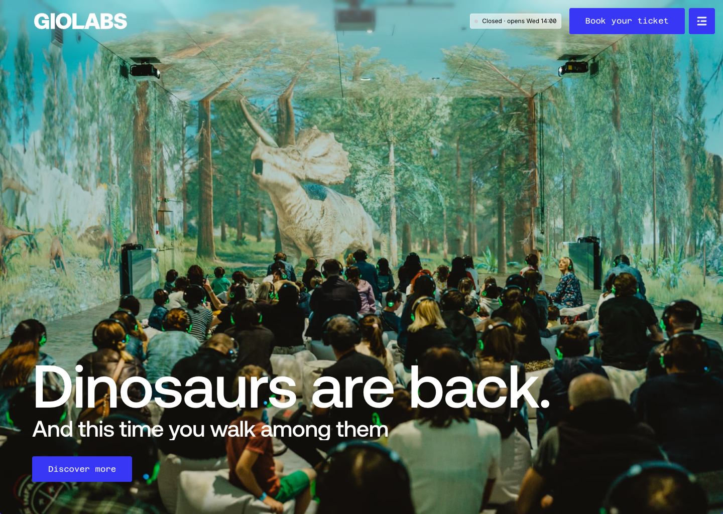 GIOLABS / Immersive Experiences — website design on Landdding