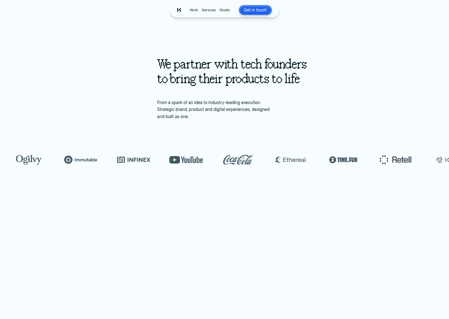 Halaska / AI-native product studio — website design on Landdding