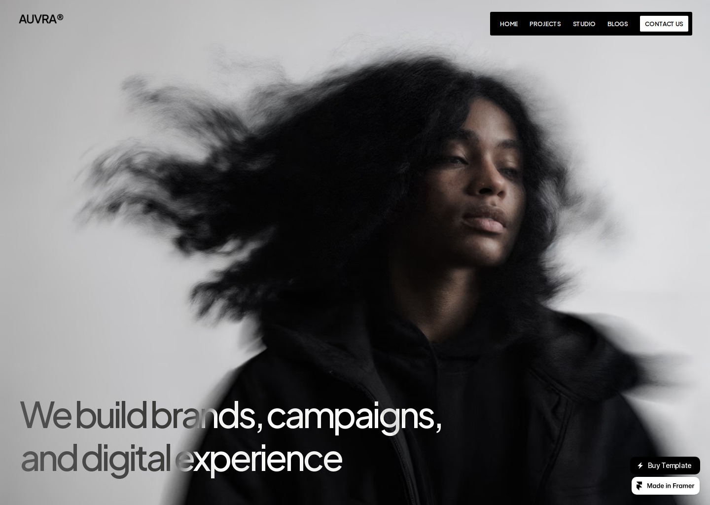Auvra® – Premium Agency Template — website design on Landdding