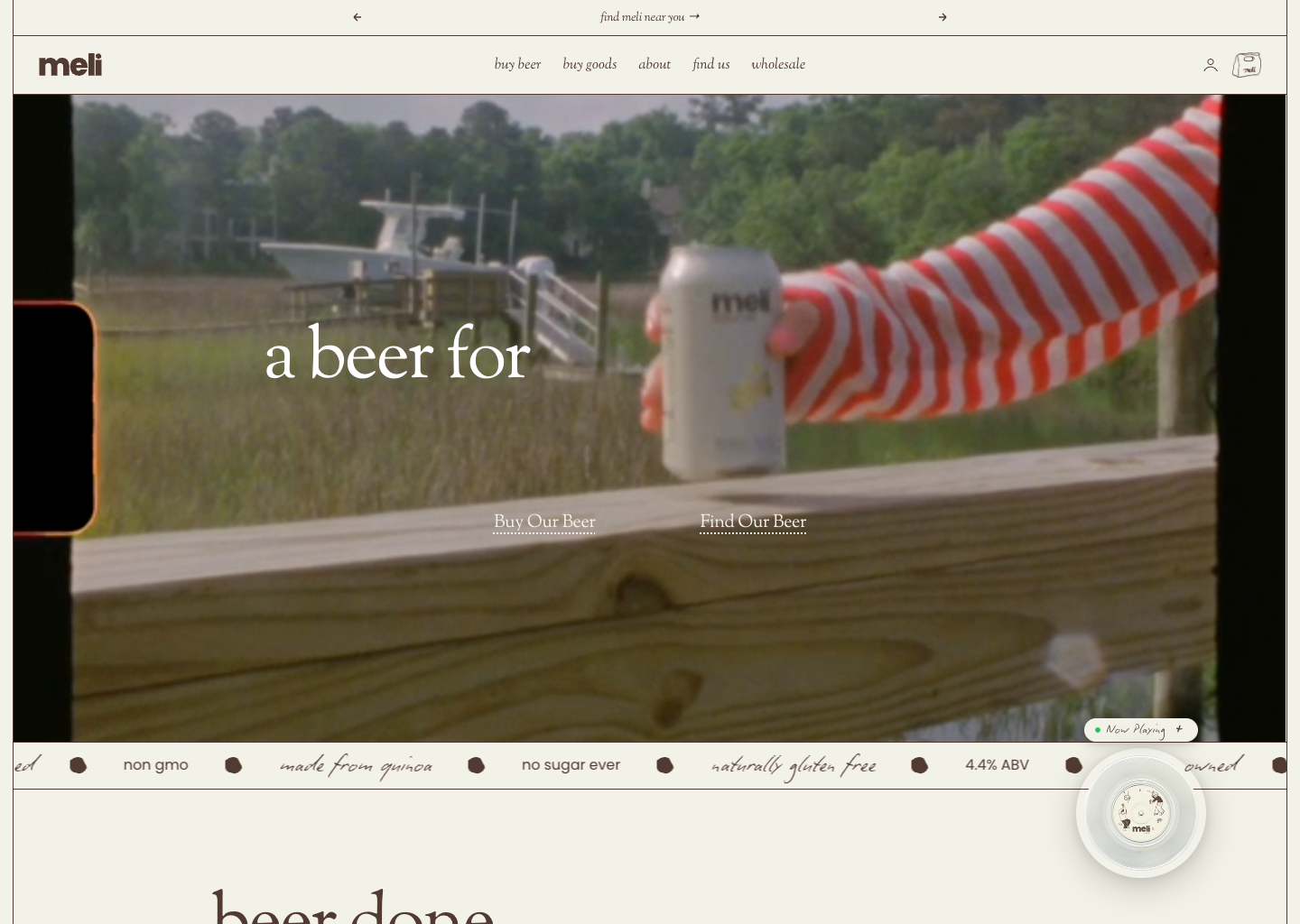 meli — website design on Landdding