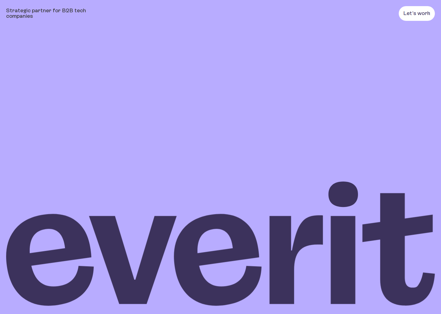 Everit – Strategic Partner for Startups Going to Market — website design on Landdding