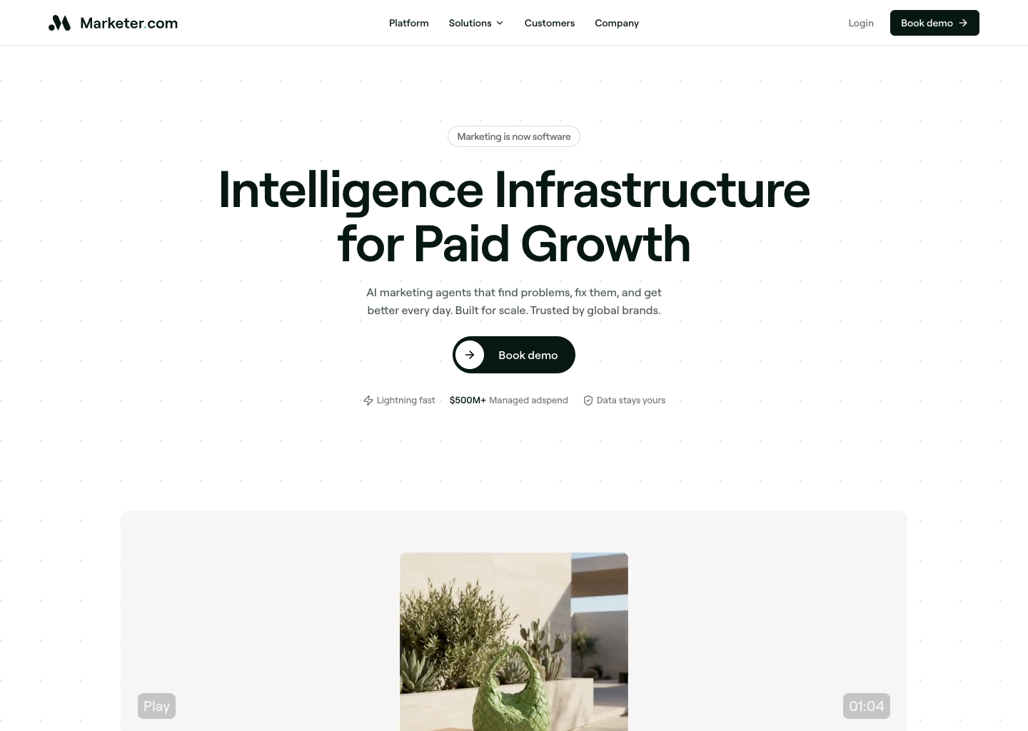 Marketer.com - The Growth Platform for Modern Ecommerce - Marketer — website design on Landdding
