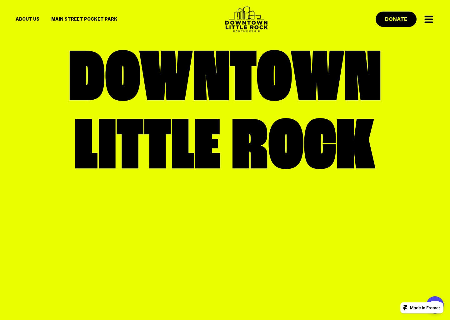 Downtown LR — website design on Landdding