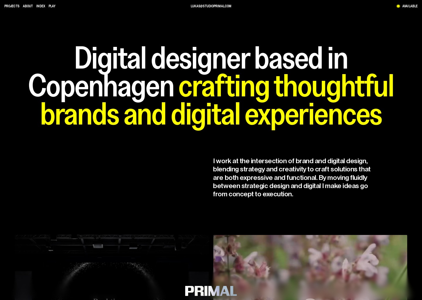 Studio Primal | Brand & Digital Design — website design on Landdding