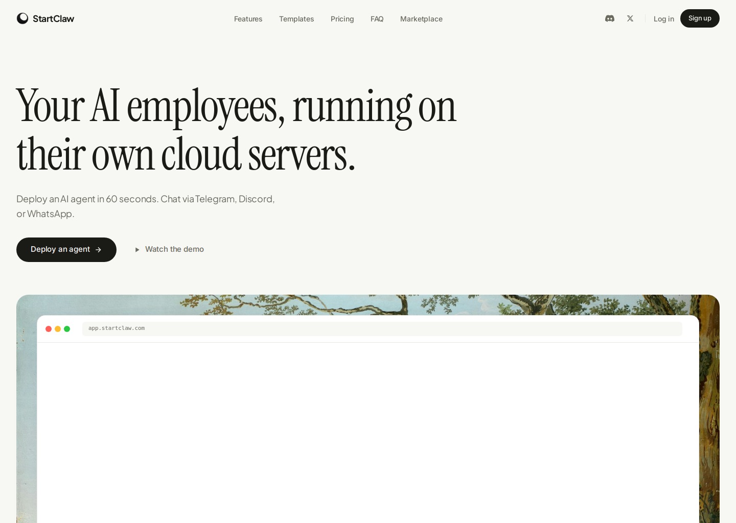 StartClaw | Run OpenClaw in the Cloud in Seconds — website design on Landdding