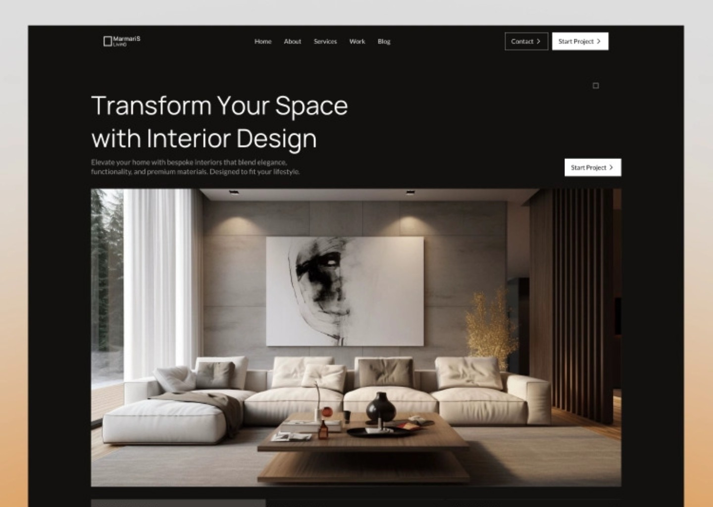 Architecture Webflow template — website design on Landdding