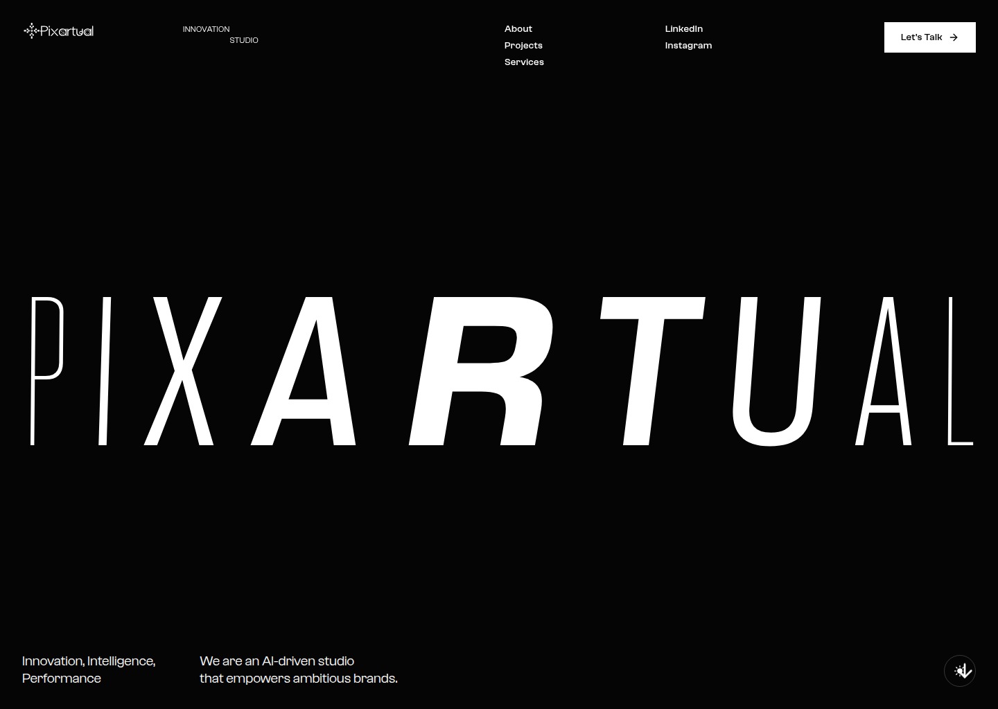 Pixartual Studio — website design on Landdding