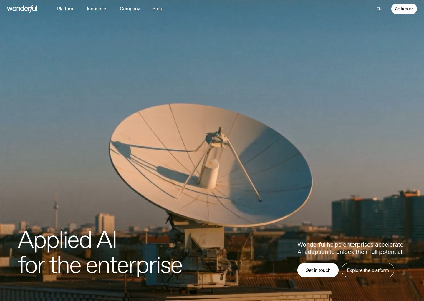 Wonderful | The Enterprise AI OS — website design on Landdding