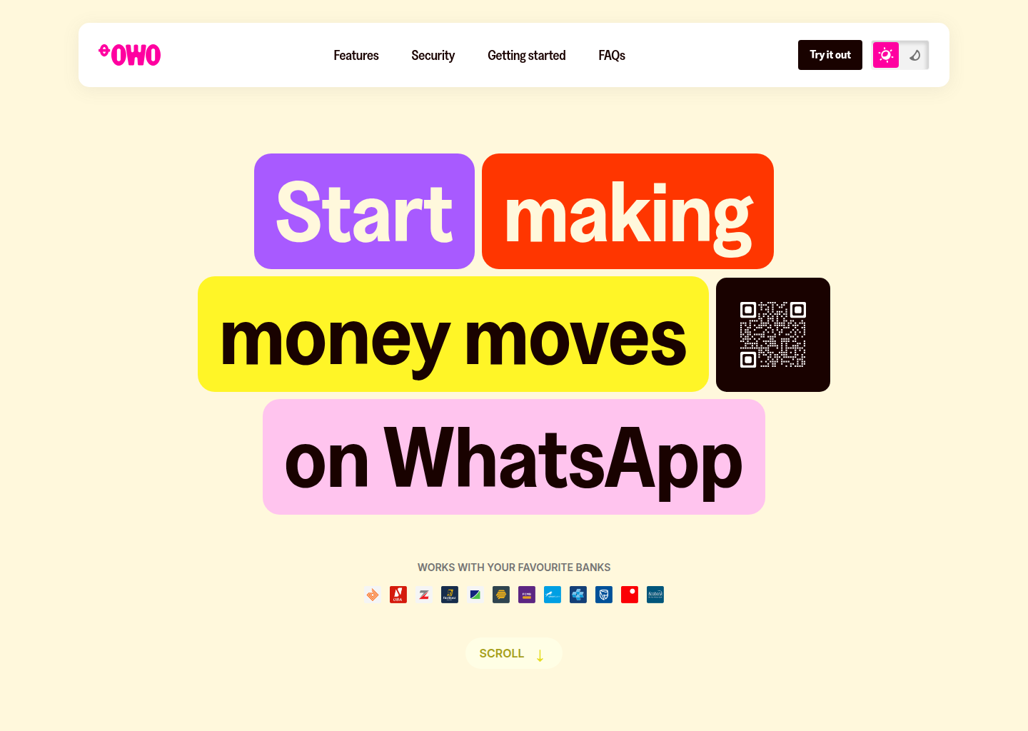 OWO — website design on Landdding