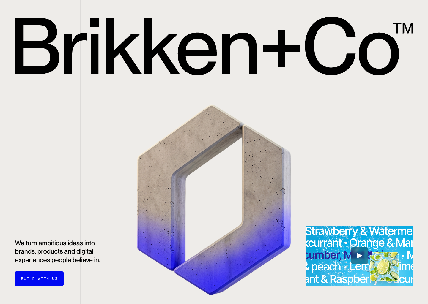 Brikken+Co — Strategic Design Studio — website design on Landdding