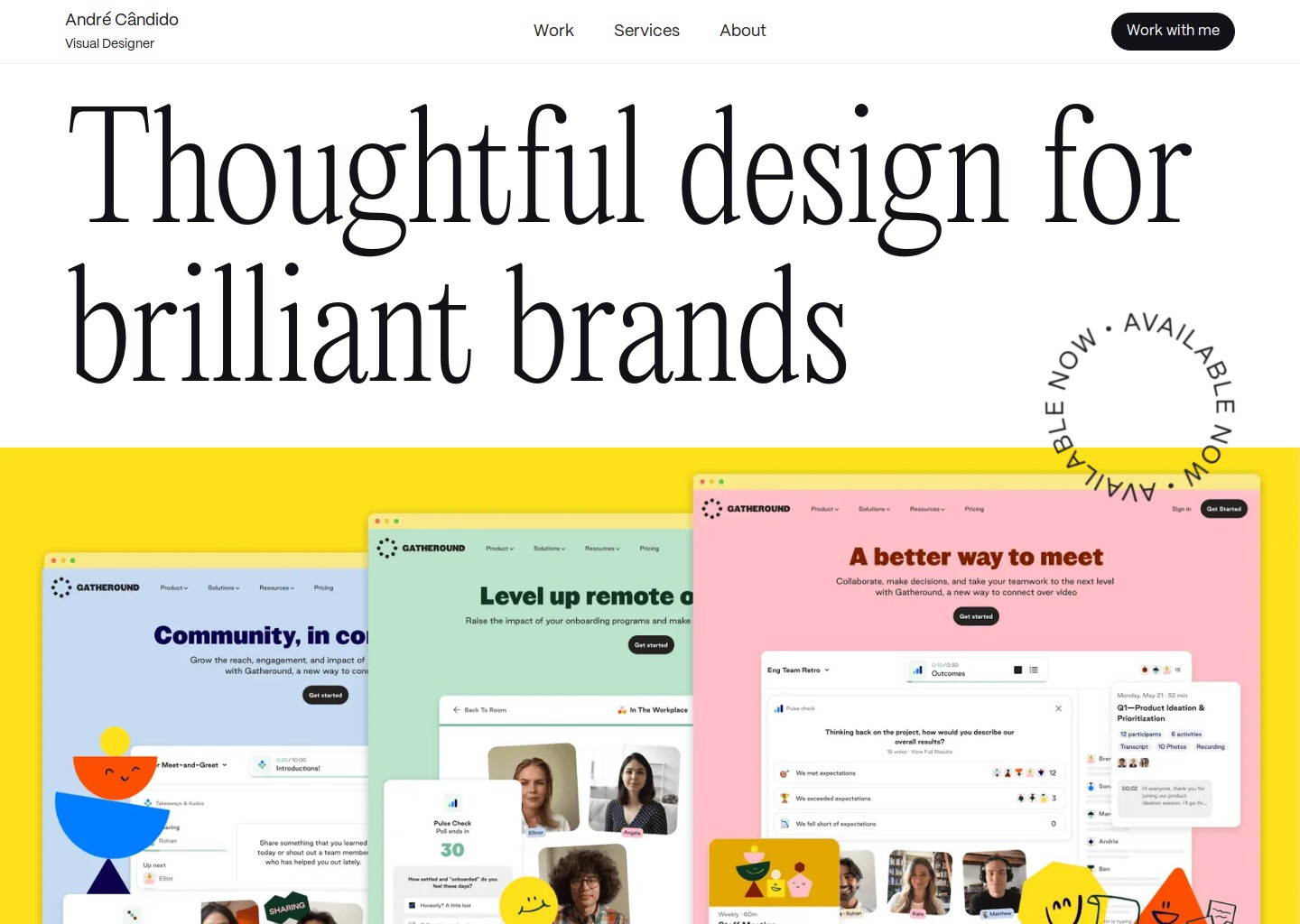 André Cândido — website design on Landdding
