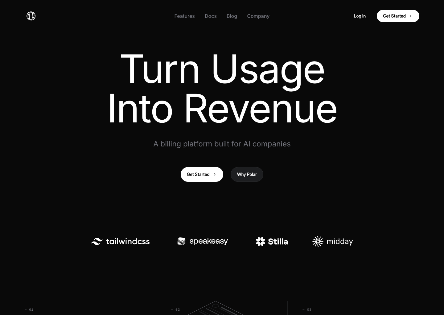 Polar — Monetize your software with ease | Polar — website design on Landdding