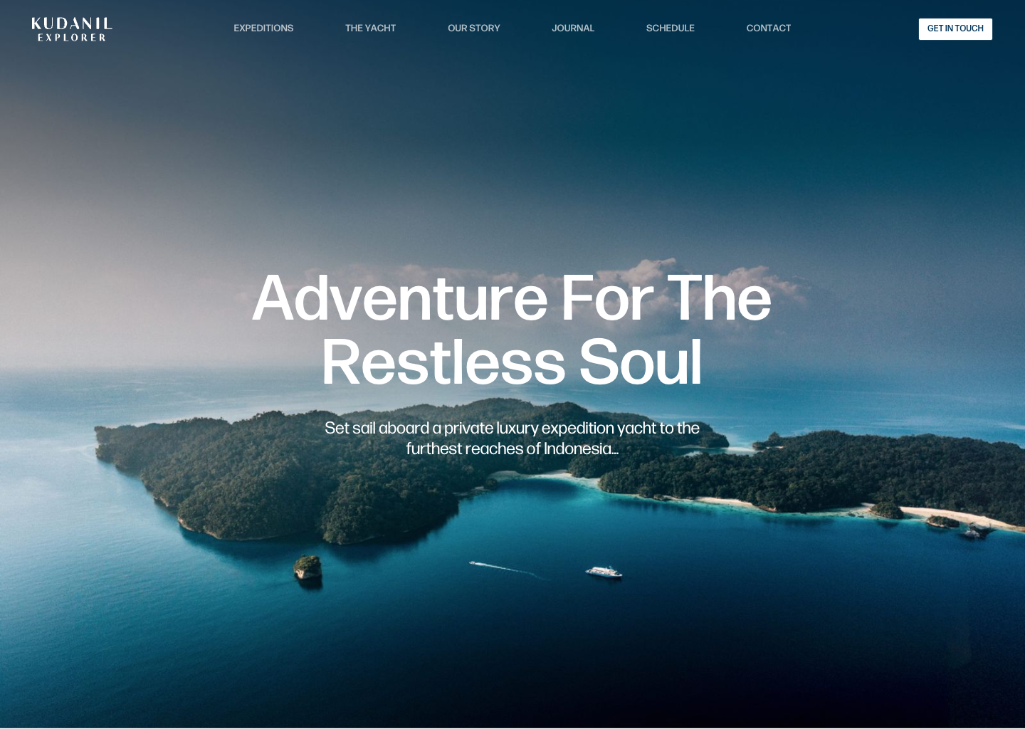 Kudanil Explorer | Luxury Yacht Expeditions Indonesia — website design on Landdding