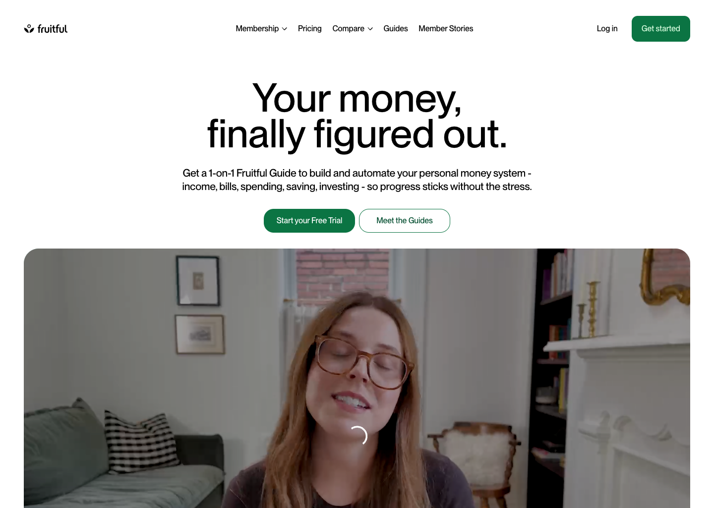 Fruitful - Your money, finally figured out — website design on Landdding