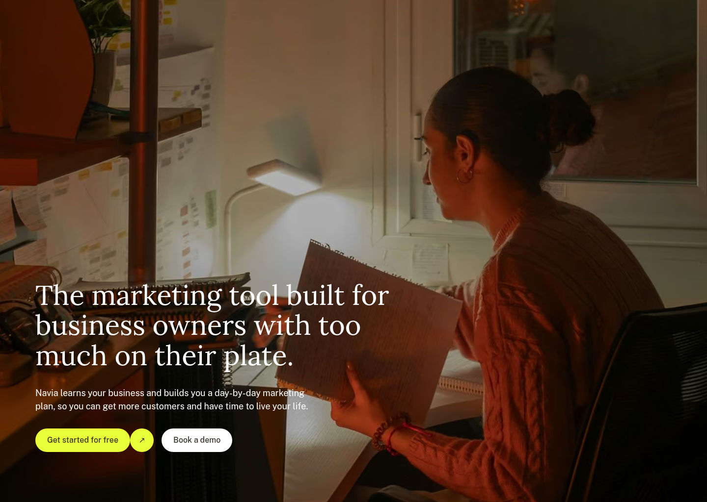 Navia | Marketing Strategies for Small Businesses — website design on Landdding
