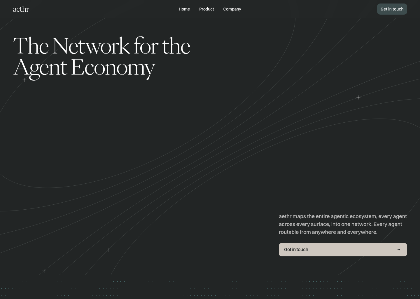 aethr — website design on Landdding