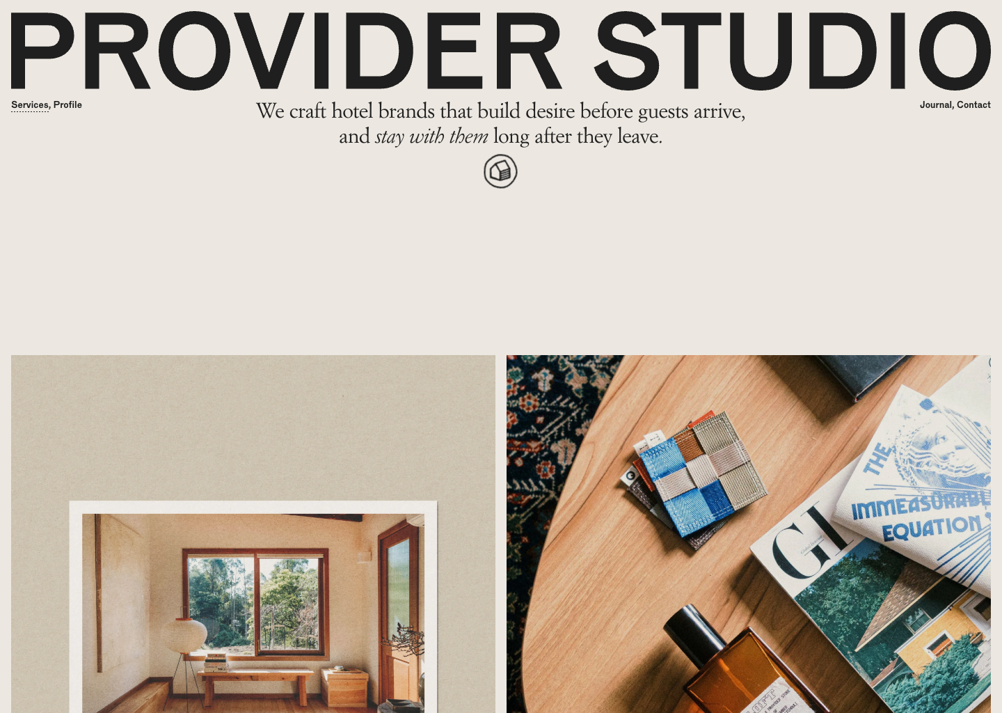 Provider Studio — Brand &amp; Scent Design for Boutique Hotels — website design on Landdding