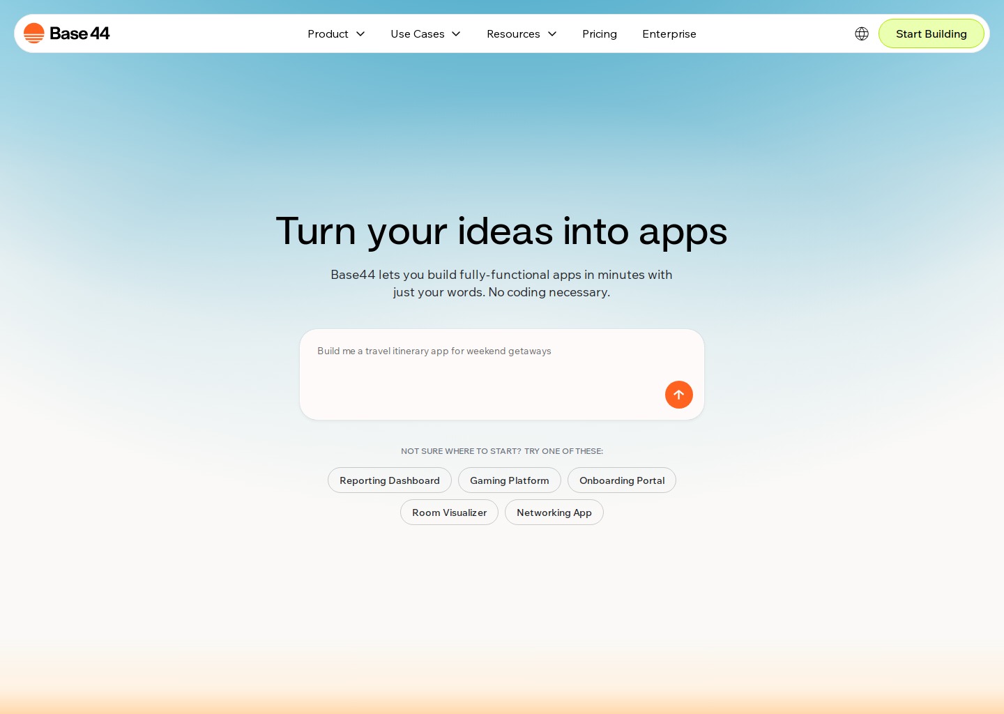 Build Apps with AI in Minutes | Base44 — website design on Landdding