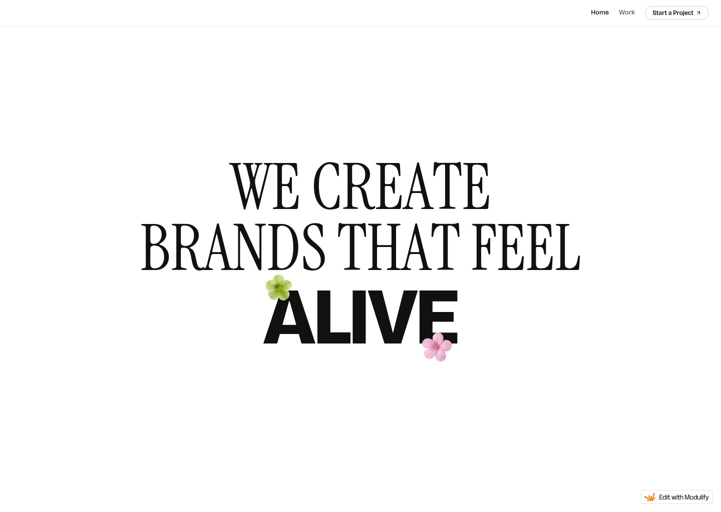We Create Brands That Feel Alive | OurRevolution — website design on Landdding