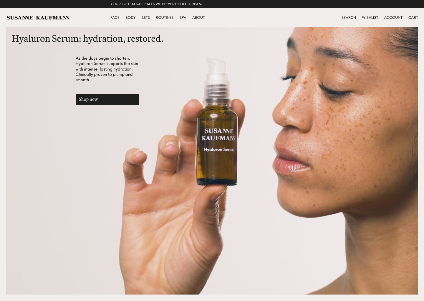 
  Susanne Kaufmann | Skincare Powered By Nature
 &ndash; Susanne Kaufmann — website design on Landdding